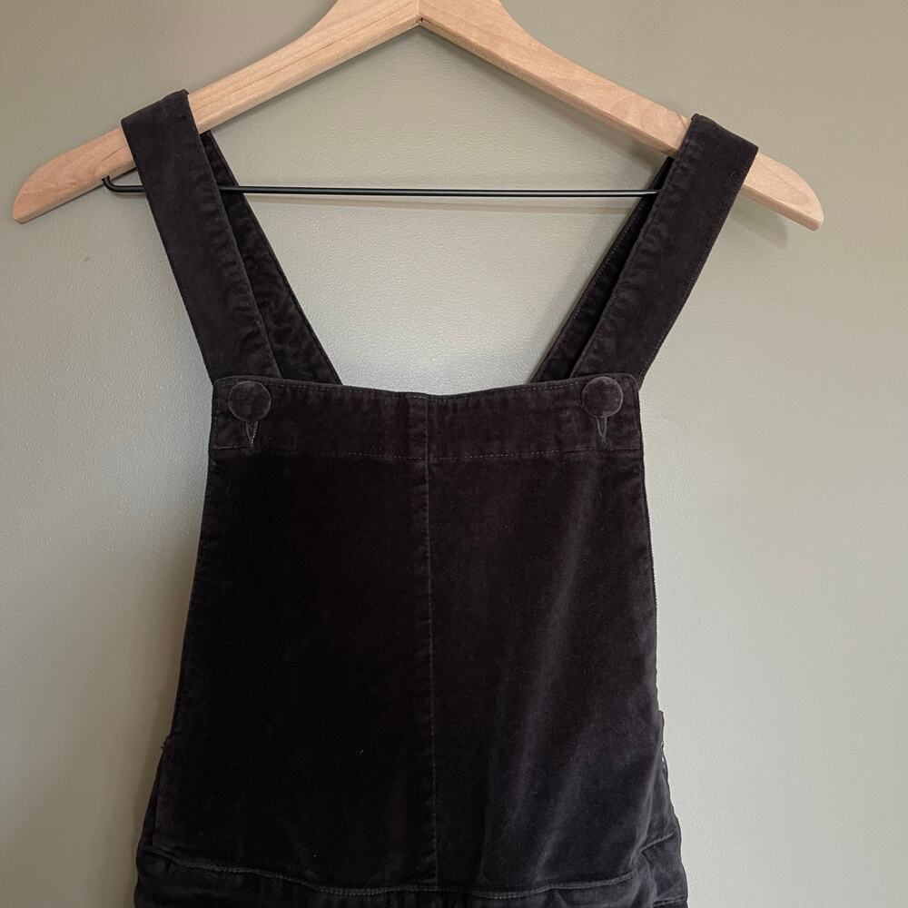 FRAME Le Velveteen Velvet Jumpsuit In Black Wide Leg Overalls Size XS Sexy Chic - Picture 6 of 16